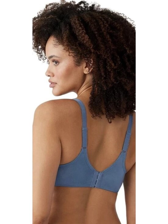 Wacoal 42D Blue Basic Beauty Unlined Underwire Full Coverage Bra 855192 NEW $58 - Picture 2 of 9